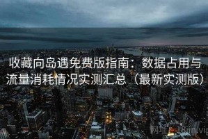 收藏向岛遇免费版指南：数据占用与流量消耗情况实测汇总（最新实测版）