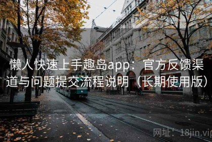 懒人快速上手趣岛app：官方反馈渠道与问题提交流程说明（长期使用版）