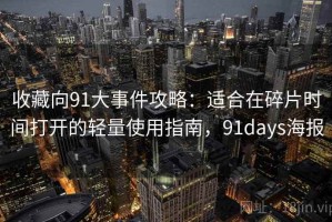 收藏向91大事件攻略：适合在碎片时间打开的轻量使用指南，91days海报