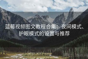 蓝莓视频图文教程合集：夜间模式、护眼模式的设置与推荐
