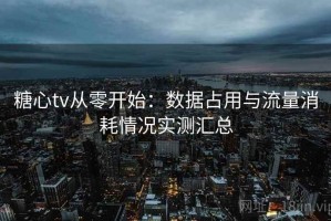 糖心tv从零开始：数据占用与流量消耗情况实测汇总