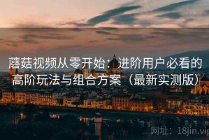 蘑菇视频从零开始：进阶用户必看的高阶玩法与组合方案（最新实测版）
