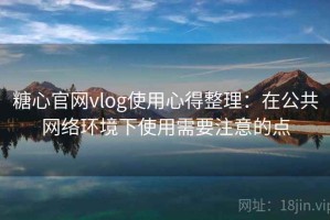 糖心官网vlog使用心得整理：在公共网络环境下使用需要注意的点