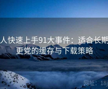 懒人快速上手91大事件：适合长期追更党的缓存与下载策略