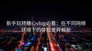 新手玩转糖心vlog必看：在不同网络环境下的体验差异解析