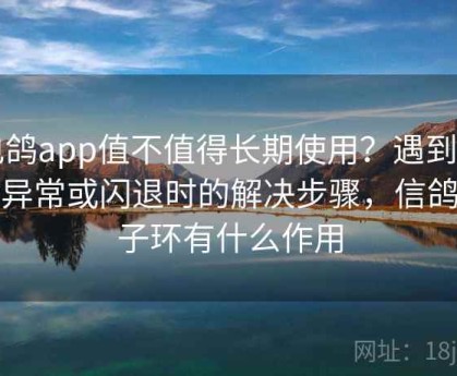 电鸽app值不值得长期使用？遇到更新异常或闪退时的解决步骤，信鸽电子环有什么作用