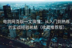电鸽网页版一文搞懂：从入门到熟练的实战经验总结（收藏推荐版）