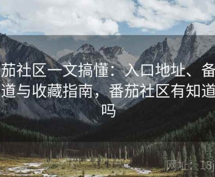 番茄社区一文搞懂：入口地址、备用通道与收藏指南，番茄社区有知道的吗