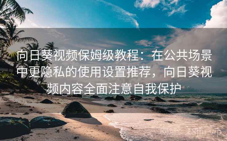 向日葵视频保姆级教程:在公共场景中更隐私的使用设置推荐,向日葵视频内容全面注意自我保护 向日葵视频保姆级教程:在公共场景中更隐私的使用设置推荐,向日葵视频内容全面注意自我保护