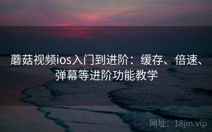 蘑菇视频ios入门到进阶：缓存、倍速、弹幕等进阶功能教学