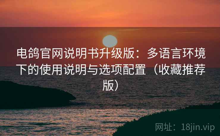 电鸽官网说明书升级版:多语言环境下的使用说明与选项配置(收藏推荐版) 电鸽官网说明书升级版:多语言环境下的使用说明与选项配置(收藏推荐版)