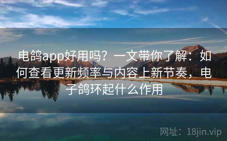 电鸽app好用吗？一文带你了解：如何查看更新频率与内容上新节奏，电子鸽环起什么作用