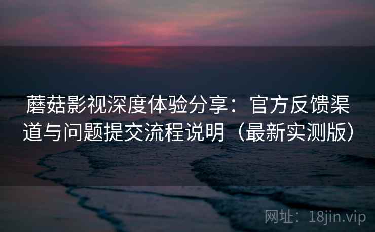 蘑菇影视深度体验分享：官方反馈渠道与问题提交流程说明（最新实测版）