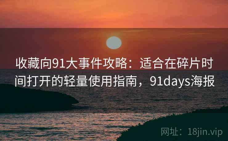 收藏向91大事件攻略：适合在碎片时间打开的轻量使用指南，91days海报