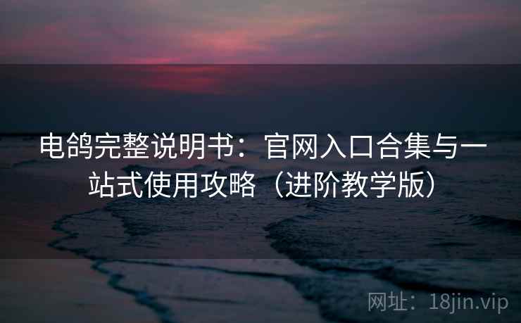 电鸽完整说明书：官网入口合集与一站式使用攻略（进阶教学版）