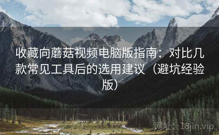 收藏向蘑菇视频电脑版指南:对比几款常见工具后的选用建议(避坑经验版) 收藏向蘑菇视频电脑版指南:对比几款常见工具后的选用建议(避坑经验版)