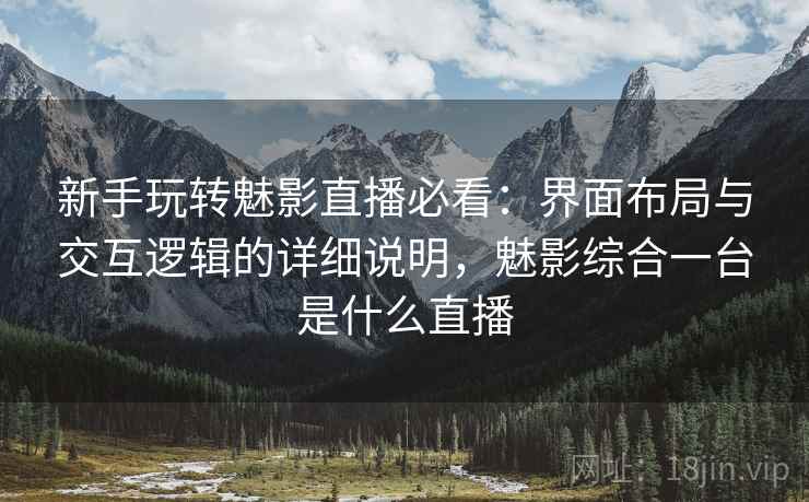 新手玩转魅影直播必看:界面布局与交互逻辑的详细说明,魅影综合一台是什么直播 新手玩转魅影直播必看:界面布局与交互逻辑的详细说明,魅影综合一台是什么直播