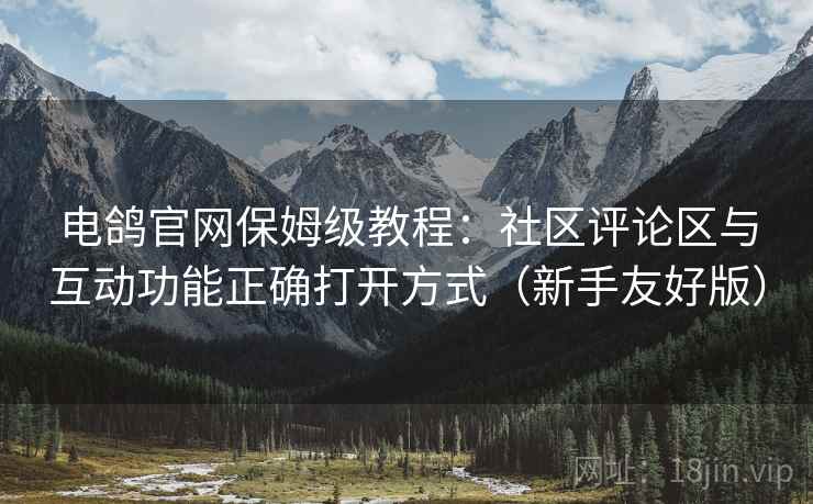 电鸽官网保姆级教程:社区评论区与互动功能正确打开方式(新手友好版) 电鸽官网保姆级教程:社区评论区与互动功能正确打开方式(新手友好版)